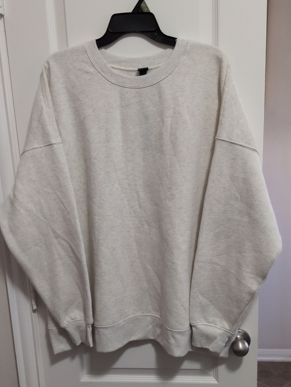 Heather Gray And Ivory Oversized Sweatshirt